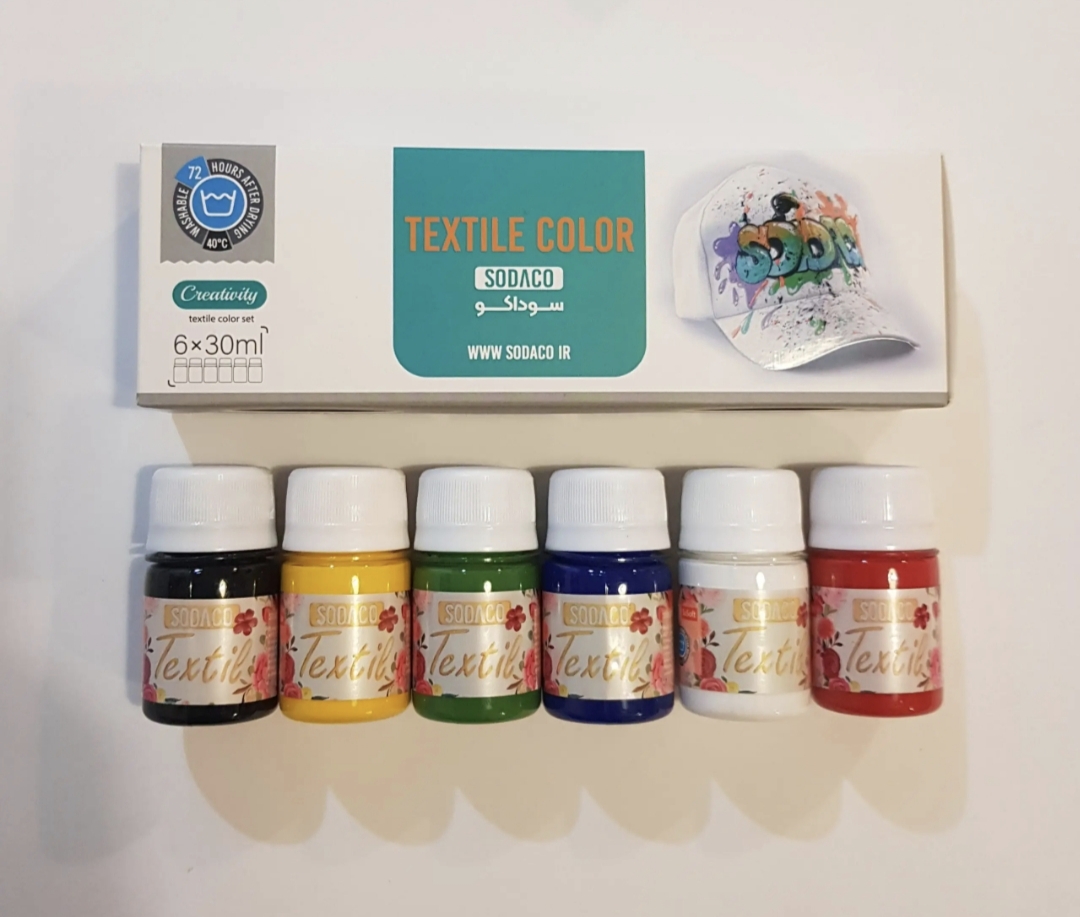 رنگ پارچه 6رنگ سوداکو مدل opaque